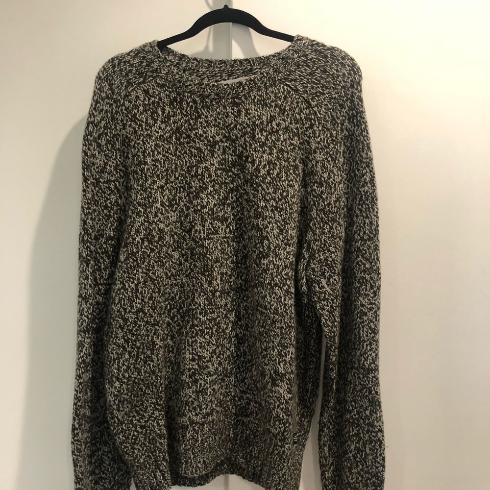 Jack spade large black and white fuzzy sweater.